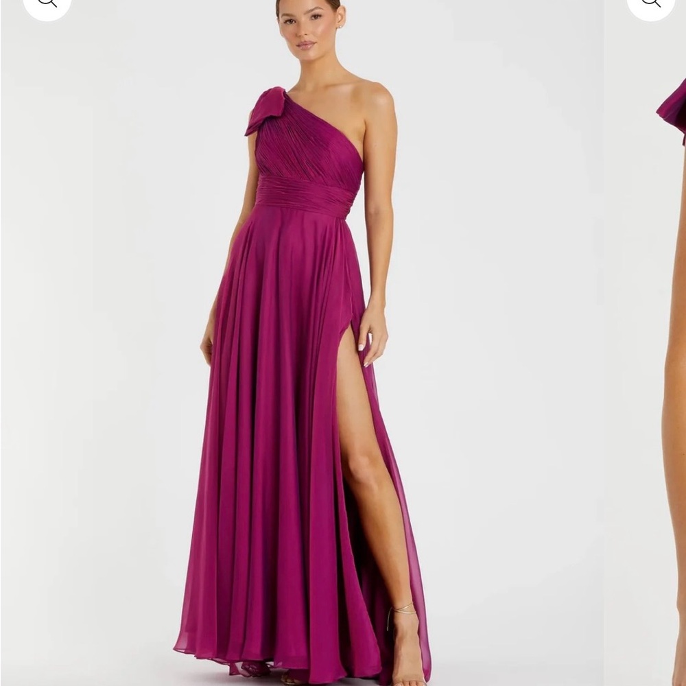 Mac Duggal Fuchsia One-Shoulder Dress